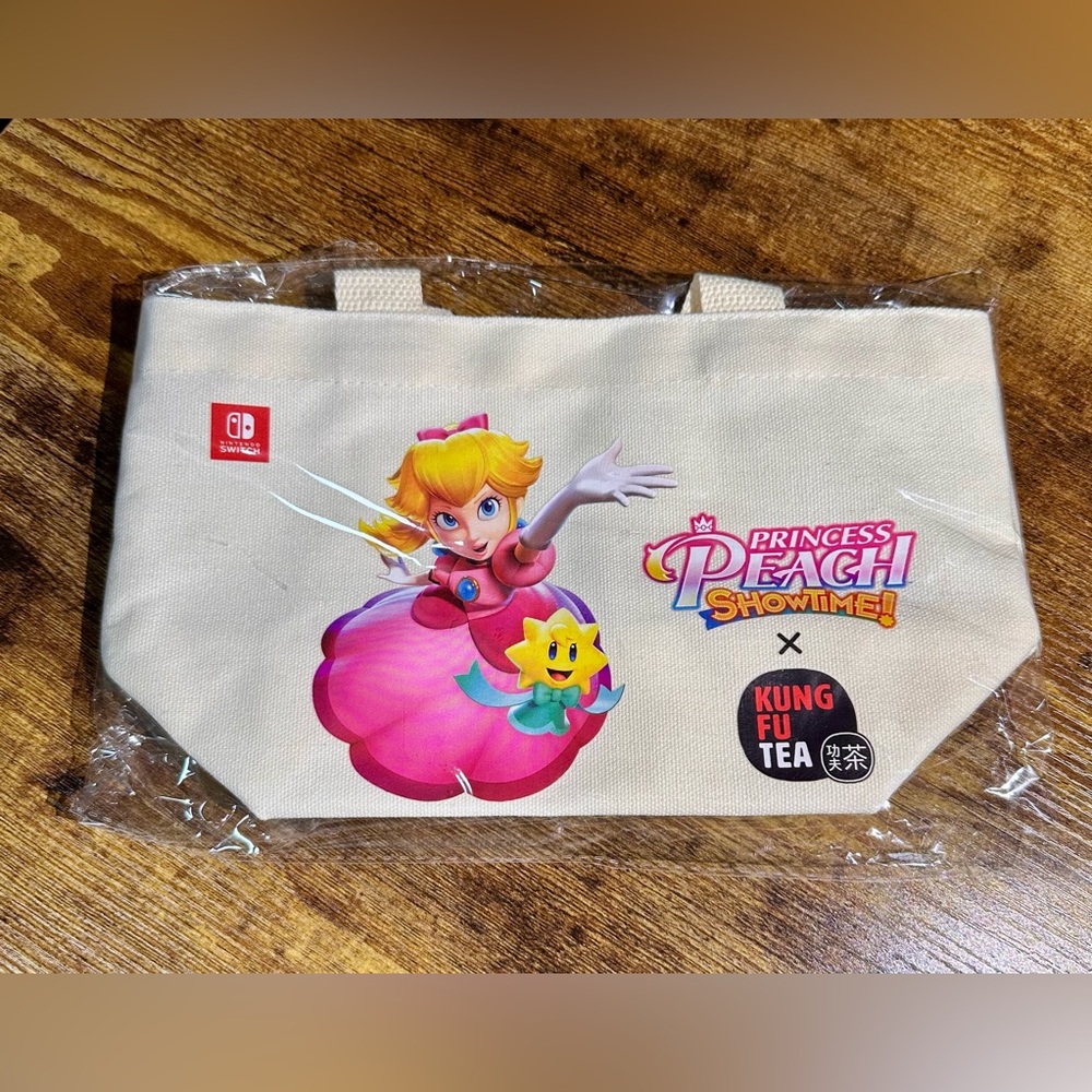 ☀️3/$10 BUNDLE!!☀️ Princess Peach Showtime! x Kung Fu Tea Promotional Small Tote